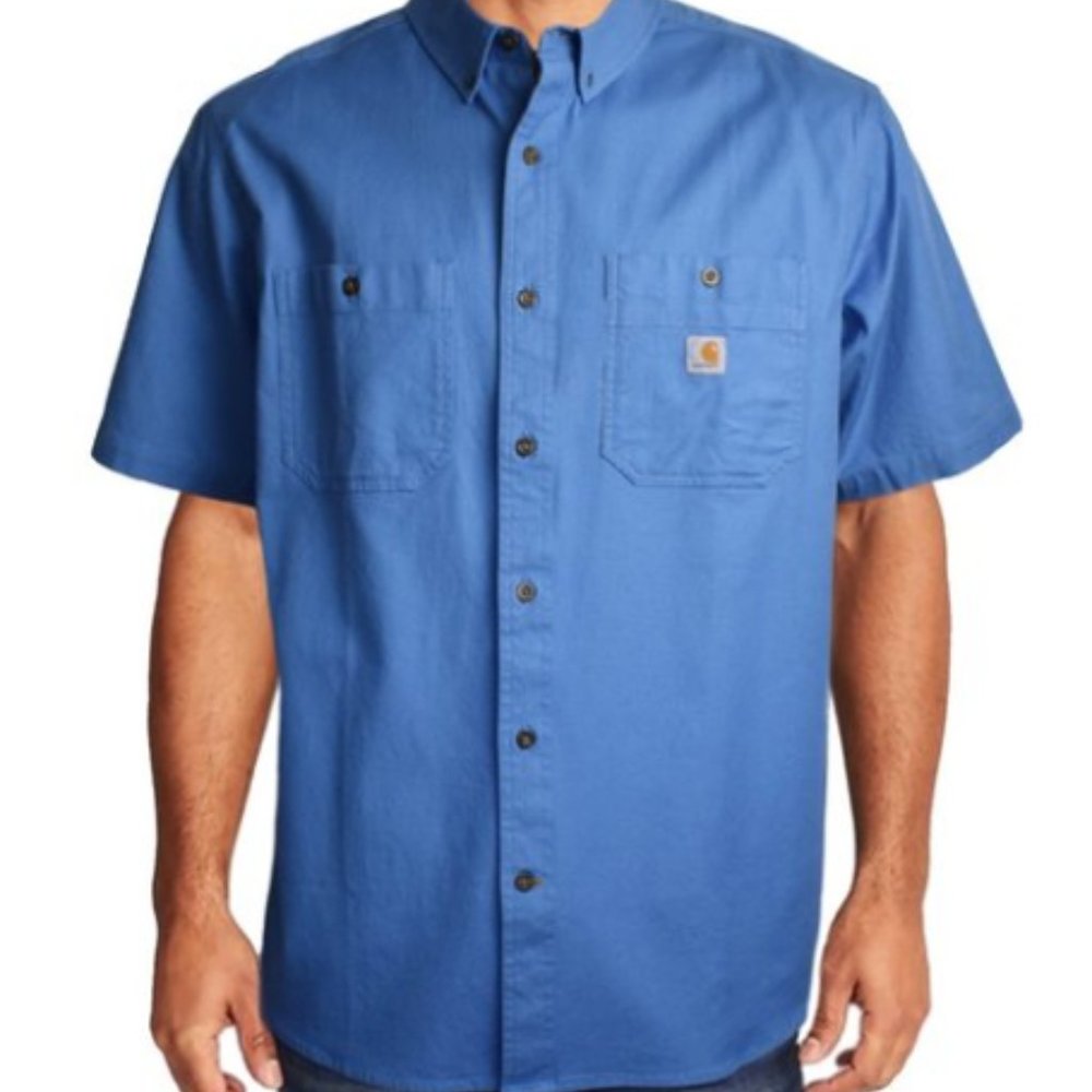 Men's CARHARTT RUGGED FLEX® Relaxed Fit Midweight Short Sleeve Canvas LARGE